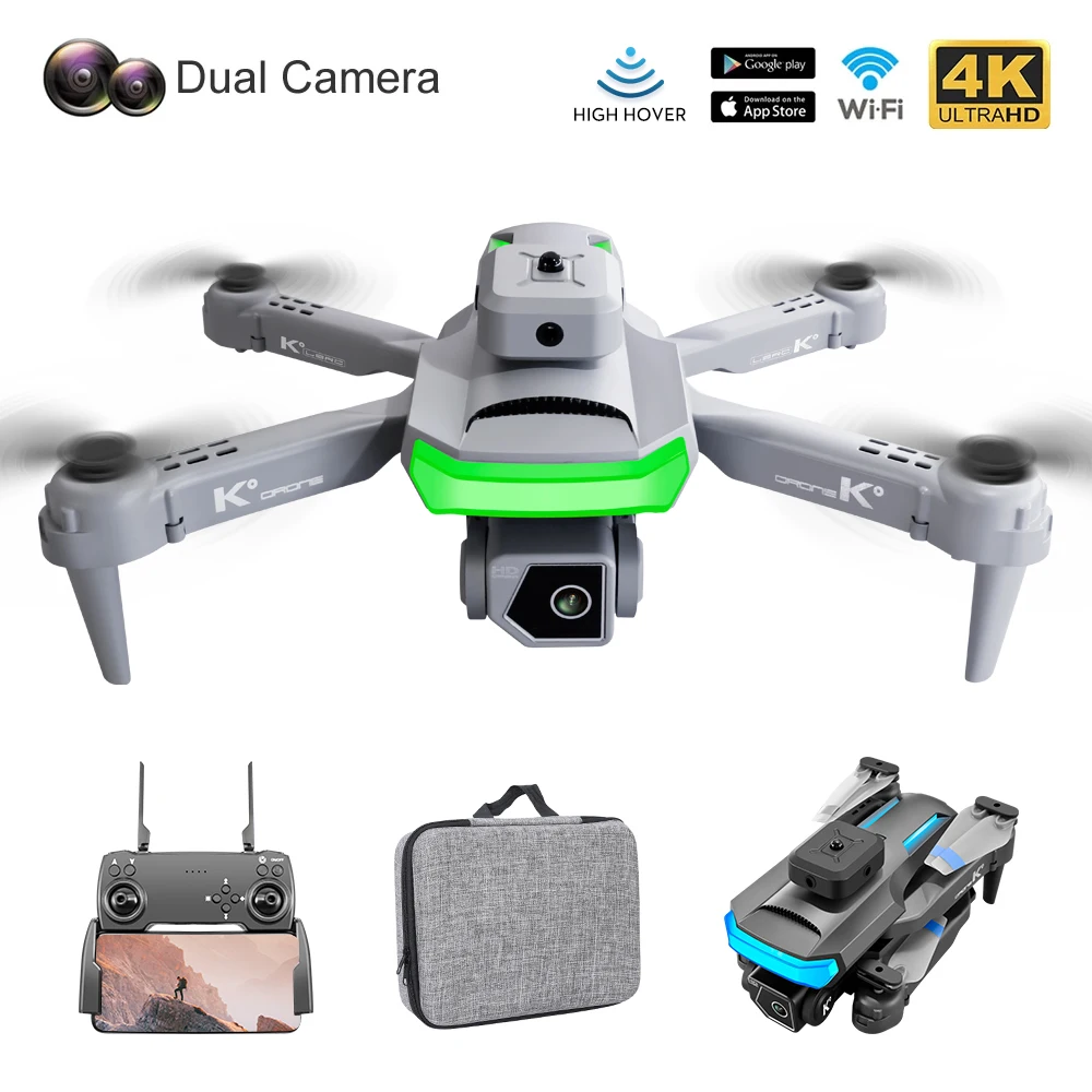 New XT5 Pro Mini Drone 4k HD Camera Obstacle Avoidance Optical Flow Hold Foldable Quadcopter RC Helicopter Boy Toys Gift