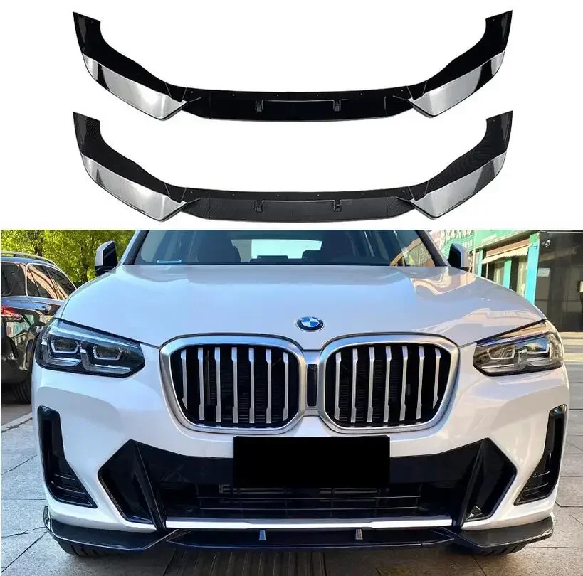 ДЛЯ BMW X3 X4 G01 G02 M Pack 2021 2022 2023 RONT BUMPER SPOILER LIP SPLITTERS WIND KNFE KIT ABS PAINT CARBON