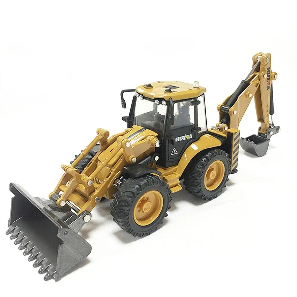 Static Model Of Huina 1704 1:50 Full Alloy Excavator Suitable for Training Children's Hand And Brain Coordination Chidlren Gifts