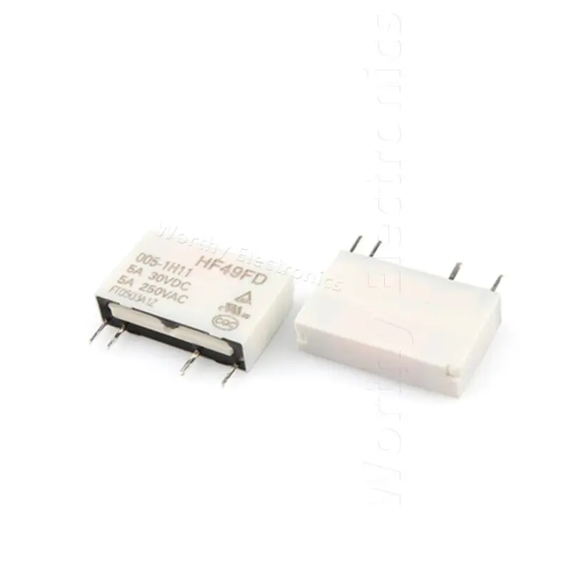 

Free shipping 10pcs/lot HF49FD-005-1H11 5V 5A 4PIN Relay