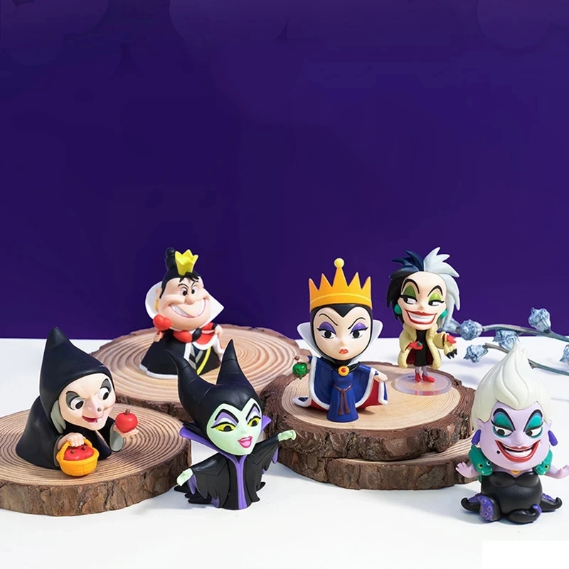 Q version Disney Villains Series Maleficent Ursula Evil Witch Action Figure Doll Toys Gifts for Kids Collection Model Decoration