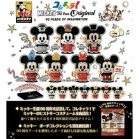 bandai genuine gashapon toys mickey mouse donald duck daisy duck 90th anniversary q version cute action figure ornament toys
