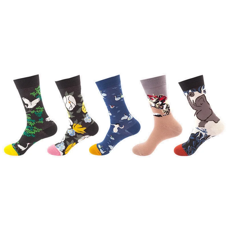 

Модные мужские носки в стиле хип-хоп с рисунком