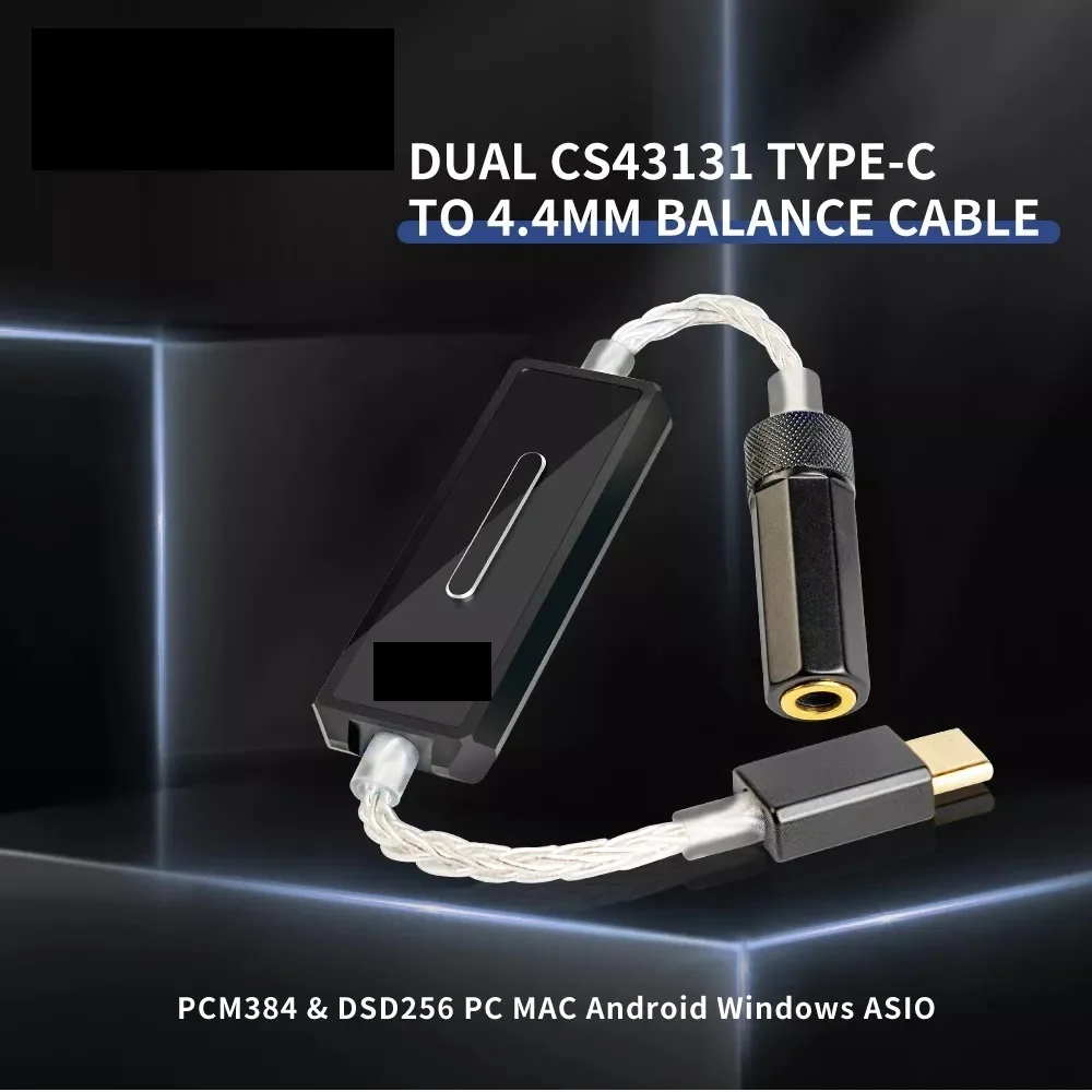 

Усилитель для наушников Sonata E44 Dual CS43131 USB Type C до 4,4 мм Баланс DAC & AMP DSD256 (родной) для телефонов Android и ПК MAC