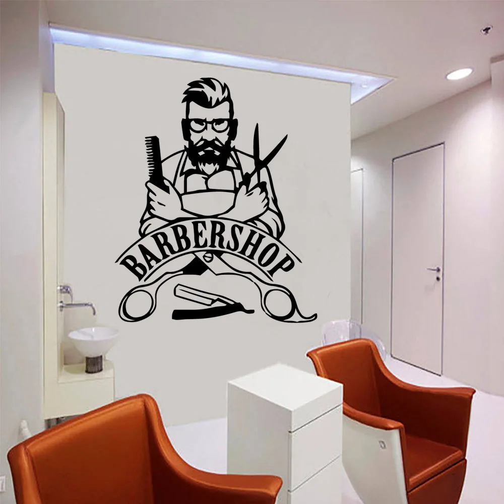 Современные Модные Наклейки На Стену Для Парикмахерского Магазина 10 Стилей