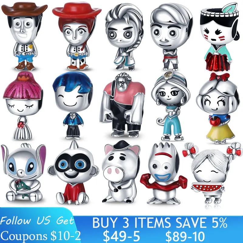 

Подвеска из серебра 925 пробы для браслета Pandora, 3 мм