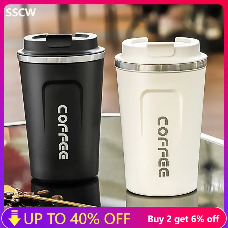 Cups Coffee Thermal Mug Leak-proof Travel Car Vacuum Flask Insulated Cup Milk Tea Water Bottle