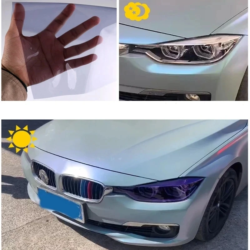 Фотохромная пленка для лампы из ТПУ автомобильных фар лампочек наклейки