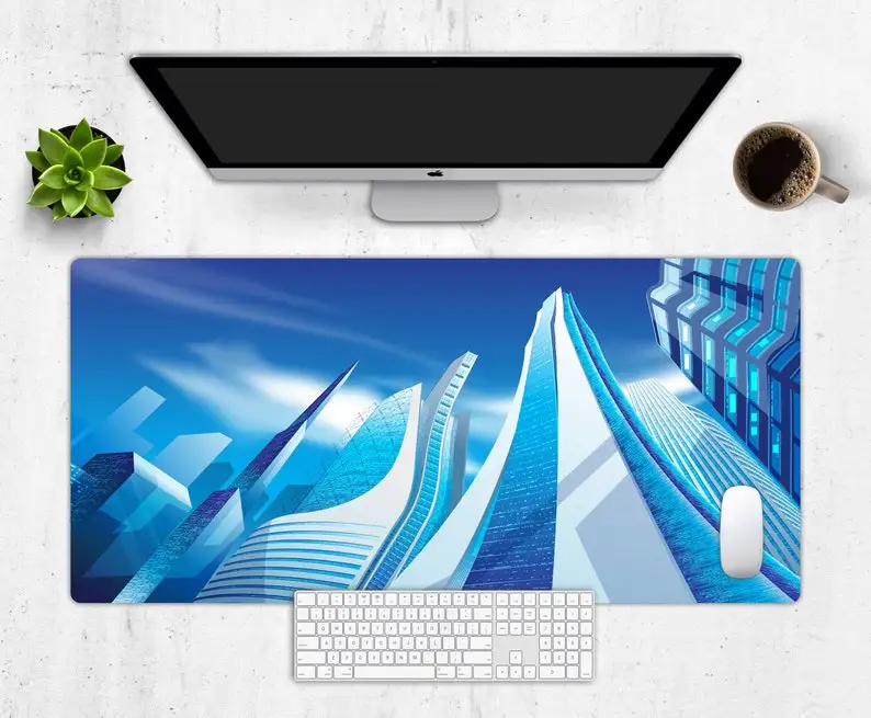 

Modern Skyscrapers Desk Mat, Extra Large Desk Pad, Cute Office Desk Accessory, Trendy Desk Mat, Aesthetic Desk Mat, Home Office