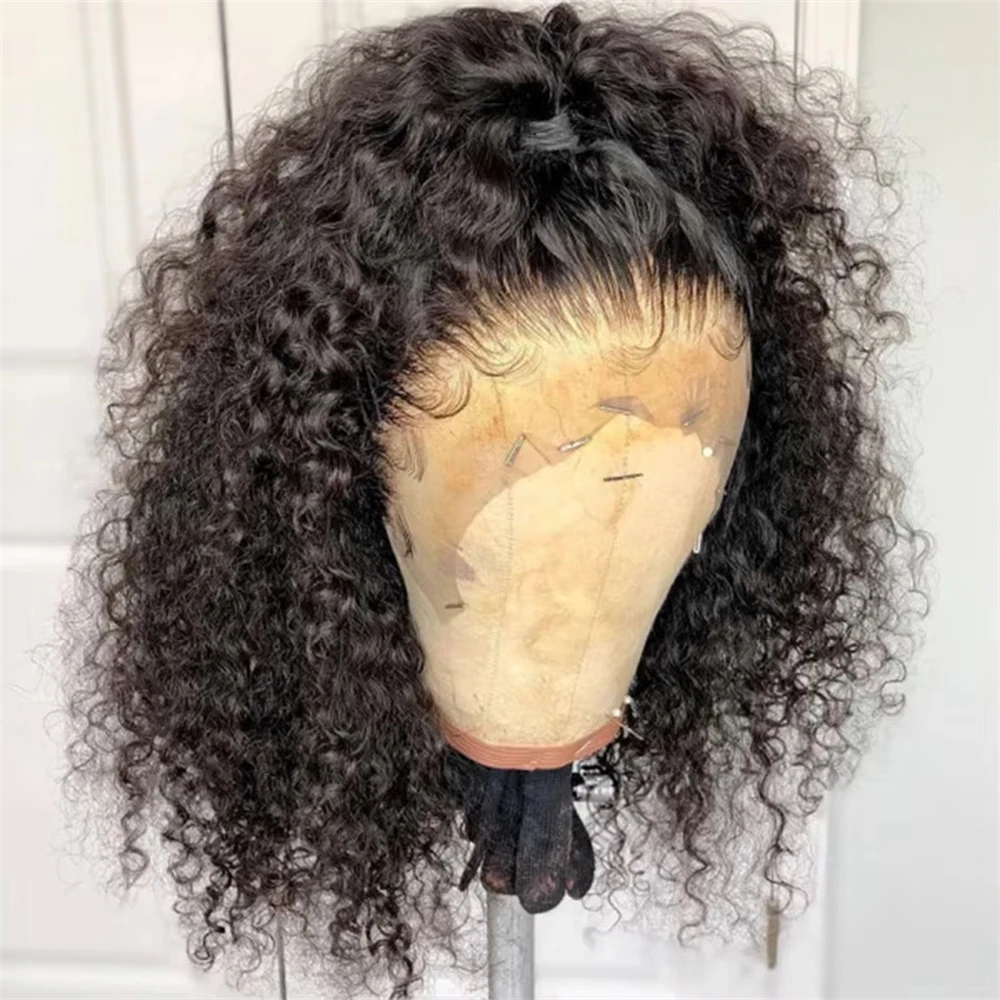200% Density Burmese Curly Short Bob Wig Human Hair Bob Wigs Deep Wave 13x4 HD Lace Frontal Wig 4x4 Lace Closure Wig Virgin Bob