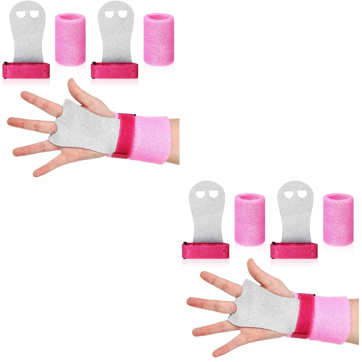 

8 шт., регулируемые футбольные перчатки для девочек