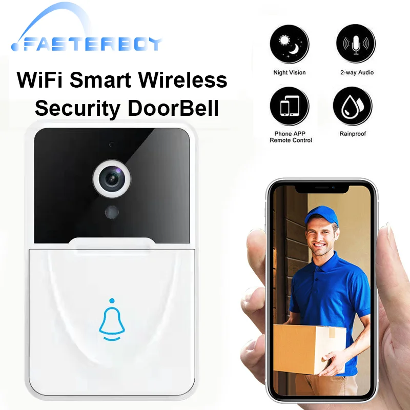 

Беспроводной дверной звонок X3 с поддержкой Wi-Fi и HD-камерой