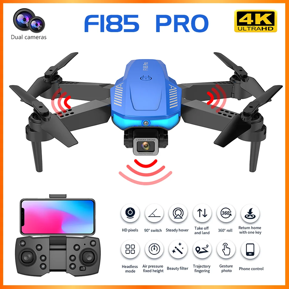 

HYRC F185 Пульт дистанционного управления Drone UAV Quadcopter с 4K HD Dual Cameras Wifi FPV Аэрофотосъемка RC Dron Вертолет Самолет