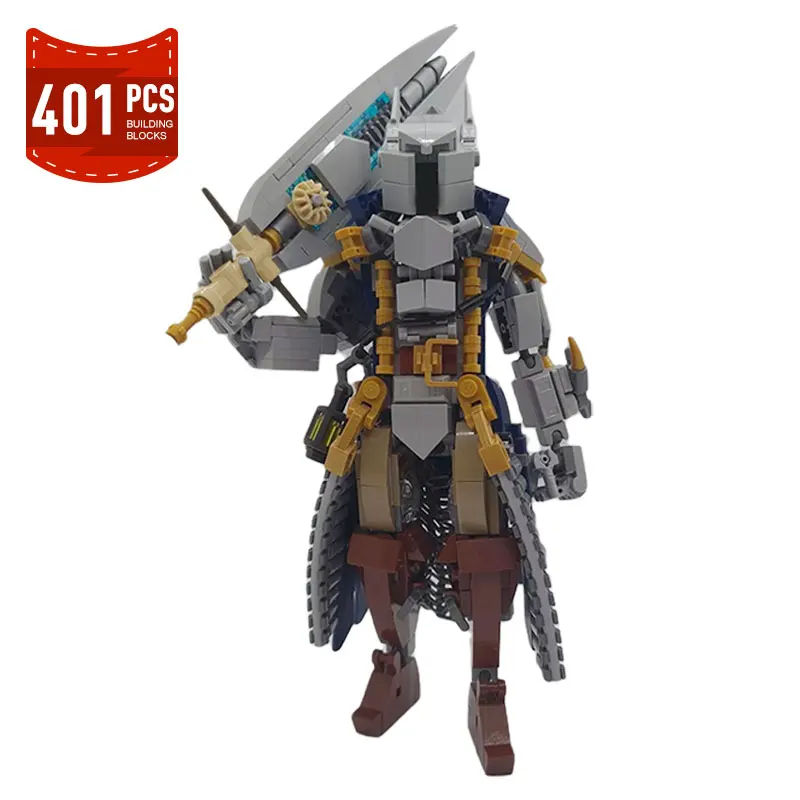

MOC Mecha Warrior Guardianed Knight Claymore Building Block Robot Action Figure Movable Brick Deformation Sword Warrior Boy Toys
