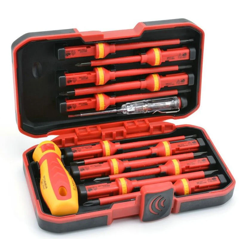 

13Pcs Voltage 1000V Professional Electronic Insulated Screwdriver Set High Slotted Screwdriver Durable Hand Tools Accessory Set