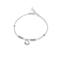 s925 sterling silver platinum plated anklet fashion personalized silver jewelry for girlfriend gift