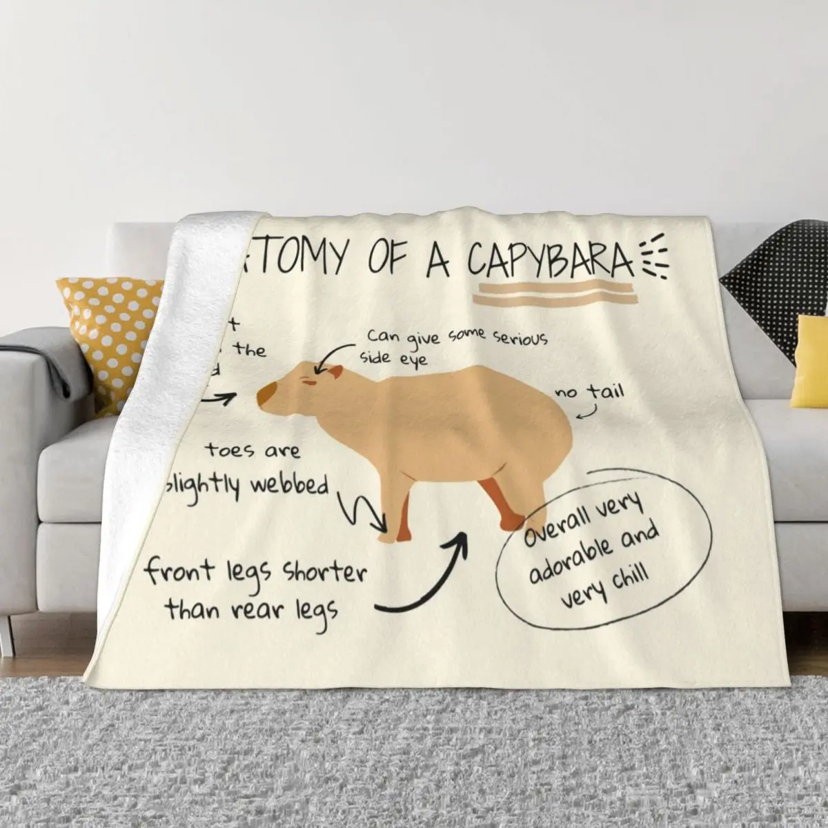 

Capybara Blanket Animal Flannel Awesome Warm Throw Blanket for Coverlet Autumn/Winter