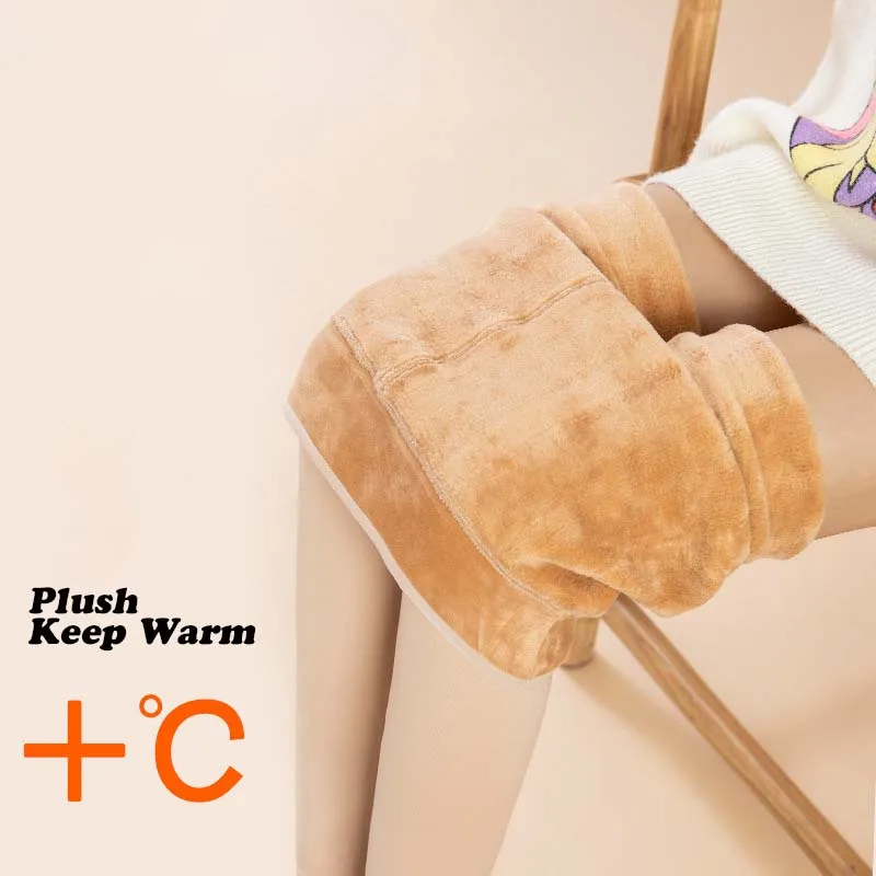 

Winter Tights Women Leggings Pantyhose Bare Leg Divine Instrument Female Nude Flesh Color Warm Pantyhose Plush Bottoming Socks