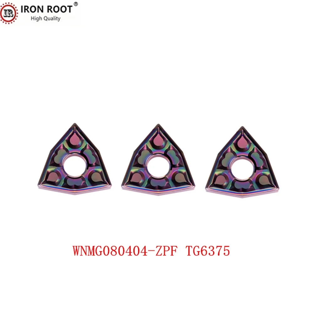 

IRON ROOT High hardness CNC Lathe Turning Tool Carbide Turning Insert WNMG080404,WNMG080408,ZPF,BF2 TG6275 For MWLNR Tool Holder