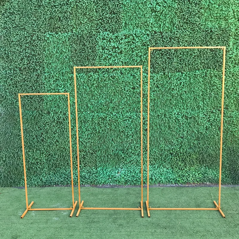 1set=3pcs Wedding arches iron pipe long Square shaped flower stands Party wedding Stage props background artificial flower frame