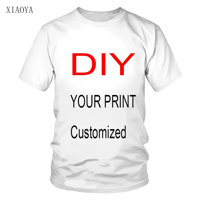 

DIY Customized 3D Image Printing T-shirt for Men and Women Summer Round Neck Short Sleeve Daily Casual Street Comfort Top XXS-6X