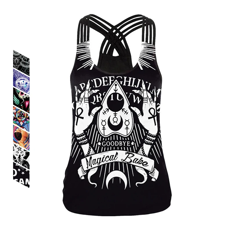 

3D Printed Skulls Tank Tops Women Summer Fashion Slim Fit Camisole Sleeveless Vest Tshirts Casual Pullover Camis Tops Tee
