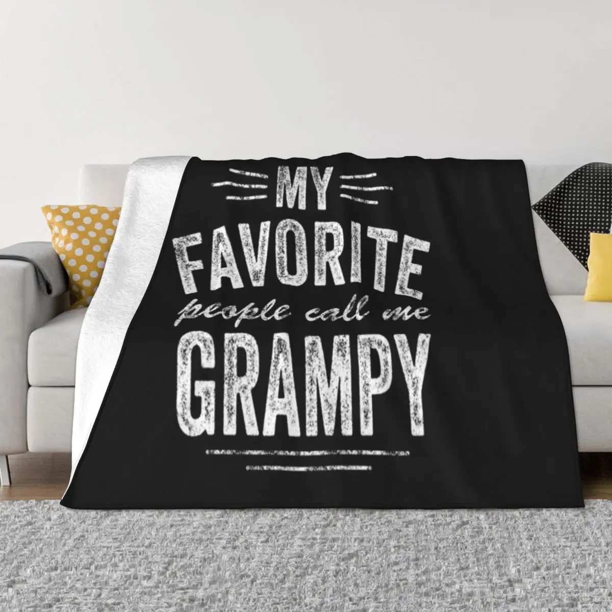 Подарок Grampy Дедушка Мои любимые люди зовут меня Ультрамягкое одеяло из