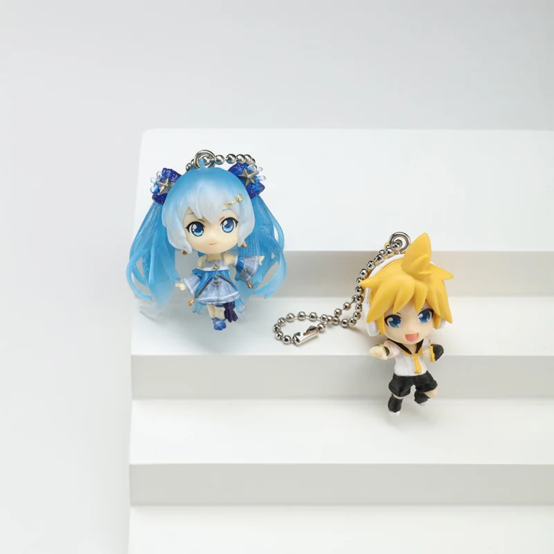 Брелок Hatsune Мику 4 см с аниме-фигуркой супер милый брелок подарок для девочек