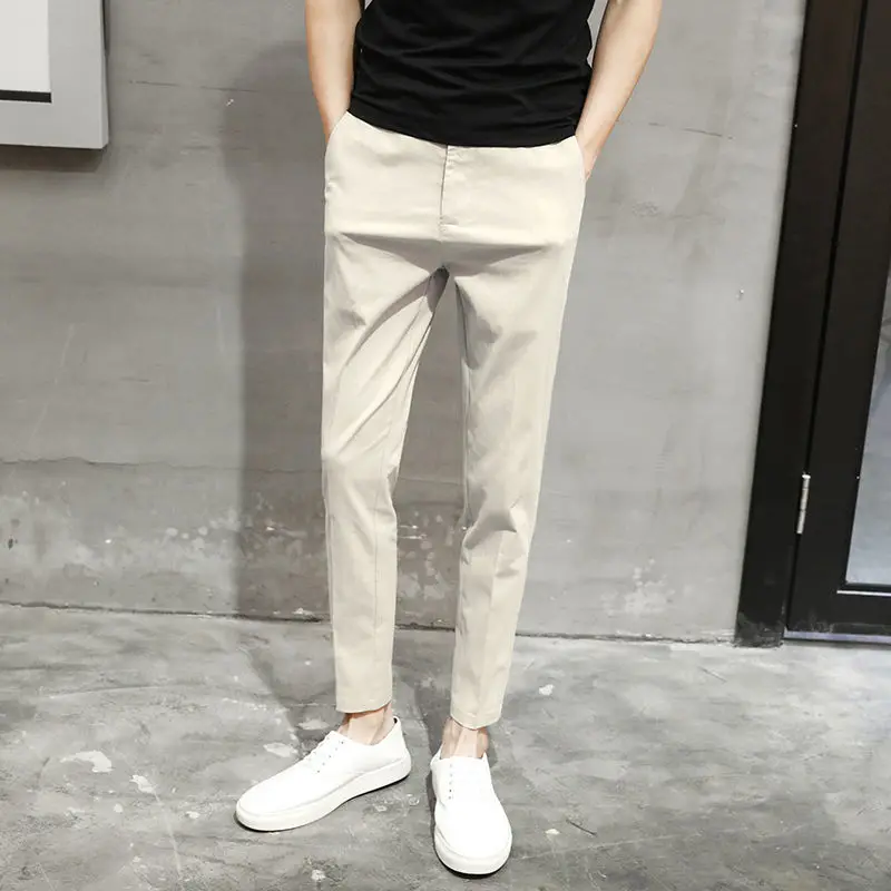 

2022 Summer Men Fashion Solid Color Suit Pants Men Formal Office Wear Pants Male Business Casual Trousers Men Clothing A229