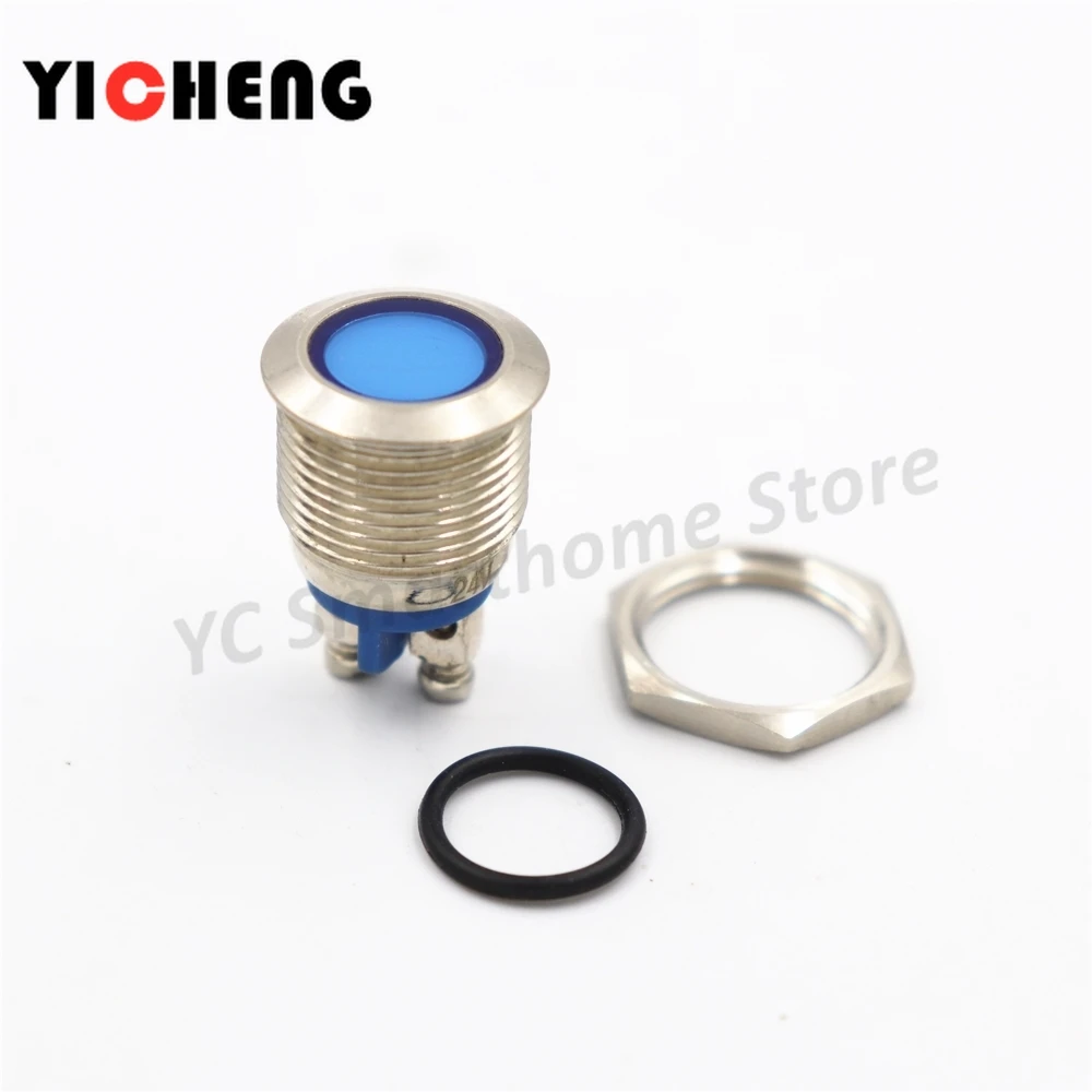 1 шт. светодиодный металлический индикатор питания водонепроницаемый сигнальный