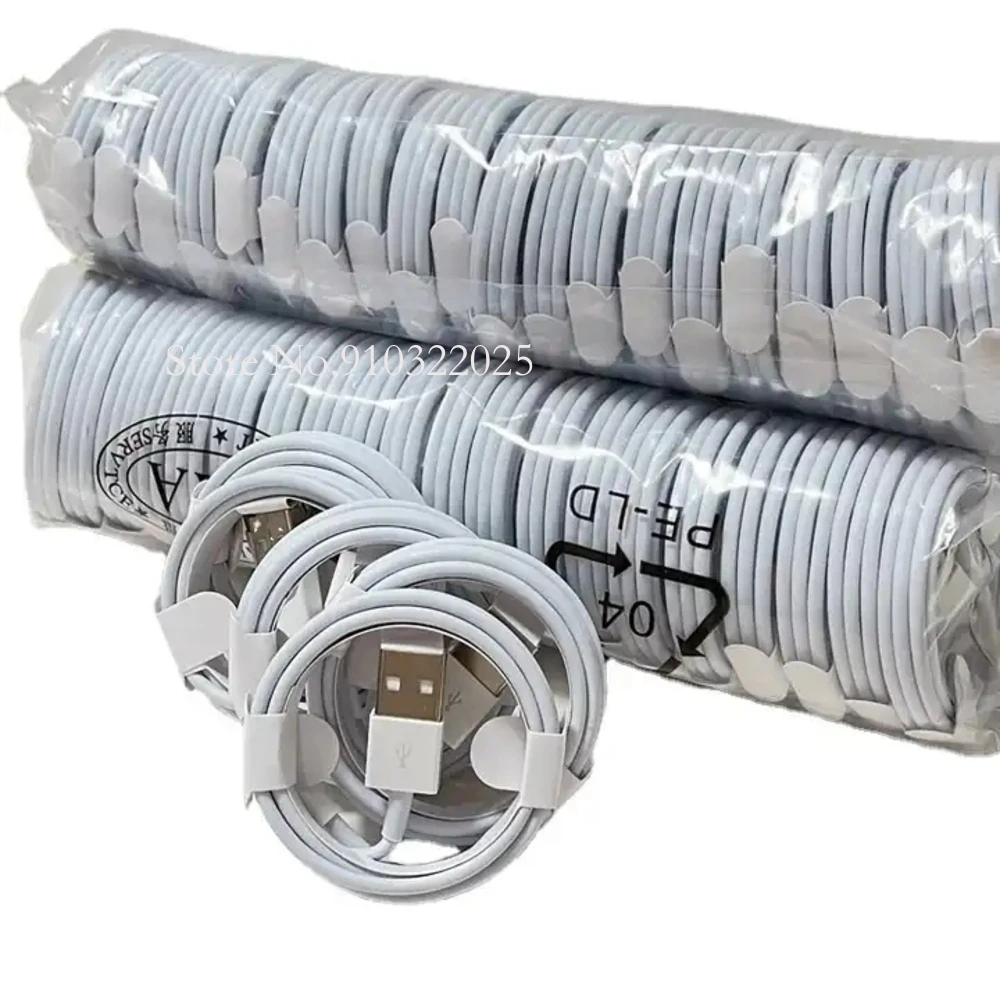 50 шт. 100 шт. 1 м USB-кабель для передачи данных Шнур для телефона 7 8 xr 11 12 13 14