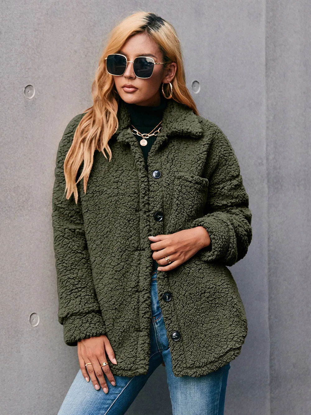 2021 Winter Thicken Warm Teddy Fur Jacket Coat Women Casual Fashion Lamb Faux Fur Overcoat Fluffy Cozy Loose Outerwear Female