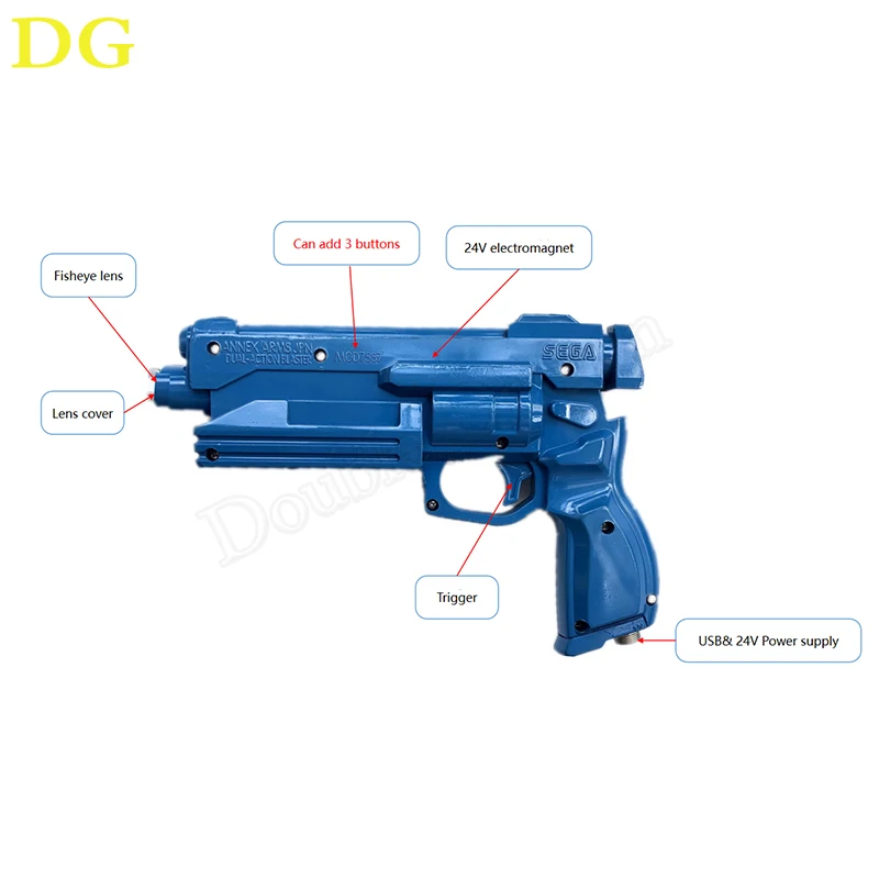 Аркадный бытовой осветительный пистолет HOD 2 с поддержкой ПК и электромагнита 24 В