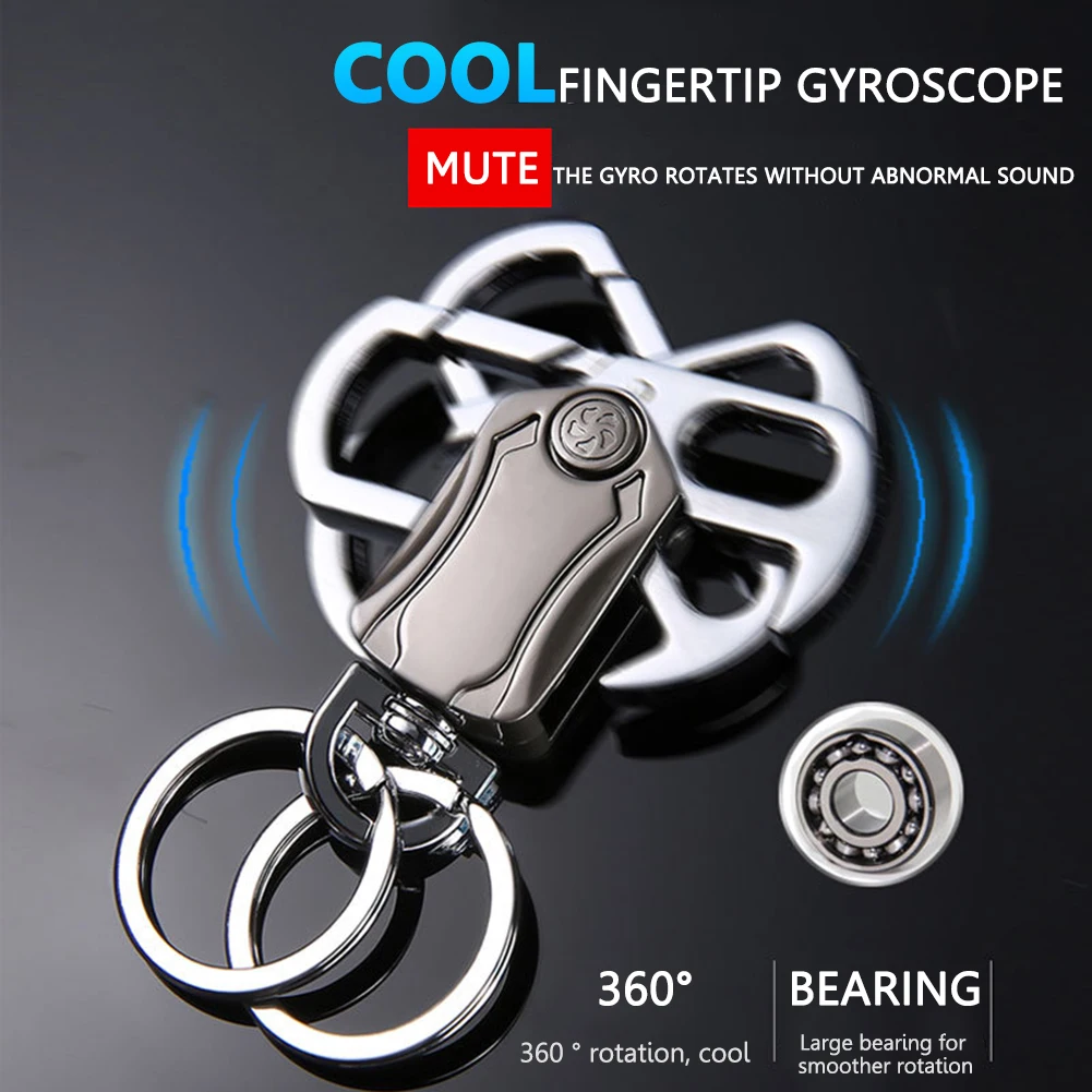 

360 Rotation Keychain Bottle Opener Pocket Outdoor Camping EDC Multi Tool Bearing Silent Rotation Design Fashion Key Chain Gift