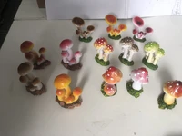 simulation mushroom resin small mushroom statue large garden mushroom decorative desktop decoration micro landscape