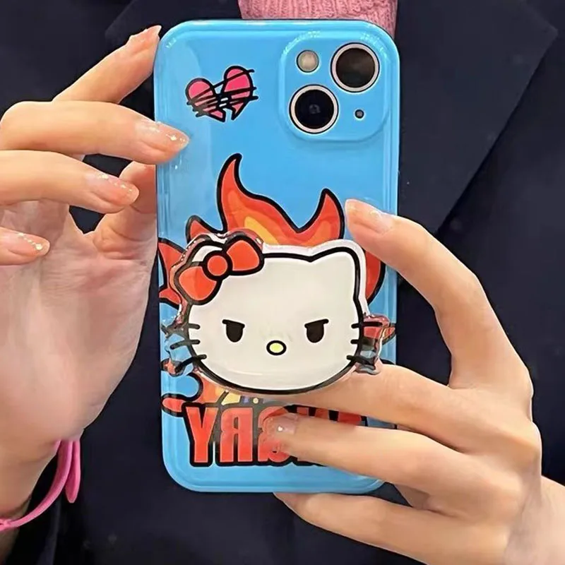 

Милый мультяшный чехол с рисунком Hello Kitty My Melody Sanrio для Iphone полный чехол с подставкой аниме плюшевые игрушки для девочек подарок на день рожд...