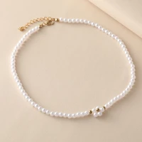 chocker necklace for women pearl flower clavicle chain jewelry gift