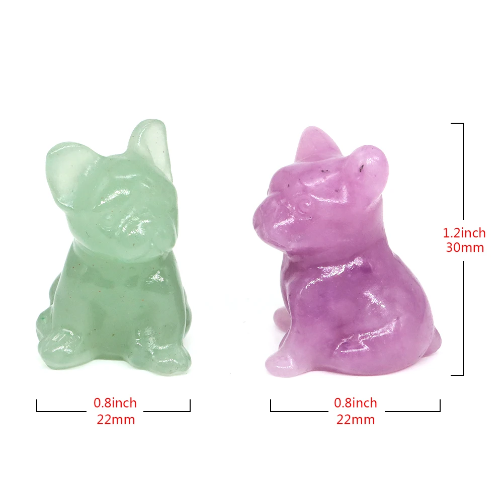 Мини-статуэтка бульдога из камня