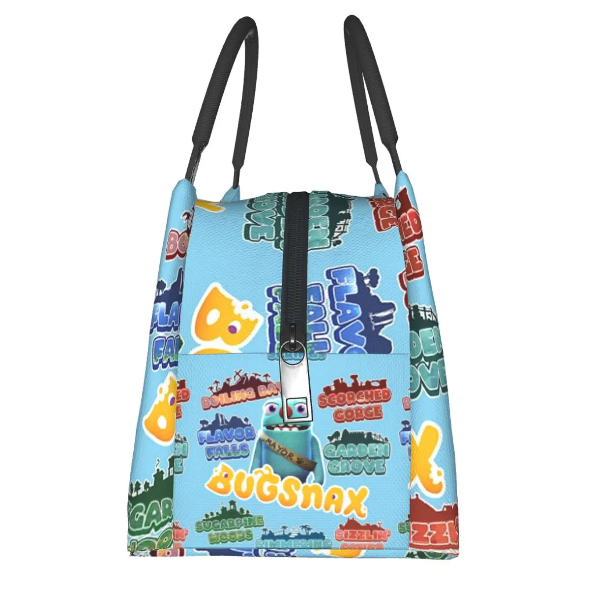 Bugsnax Locations Fan Art Pack Розовые сумки для обеда Kinda Bug Изолированная коробка бенто Сумки