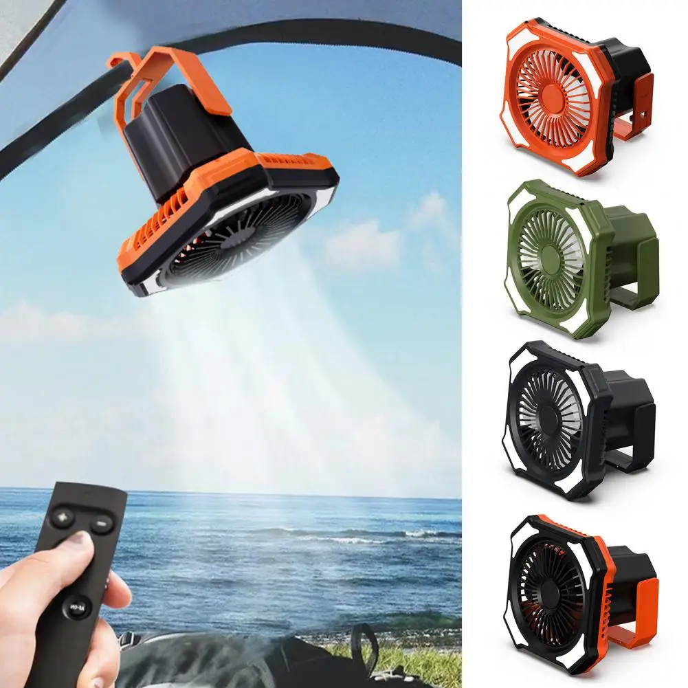 

Camping Lamp Cooling Fan Strong Wind Remote Control Dimmable Multifunctional 2-in-1 Camping Lamp Cooling Fan Camping Supplies