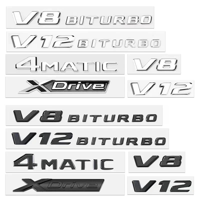 3D ABS Black Chrome Car Letters Rear Trunk Emblem Badge Sticker For BMW M 116i 120i 125d 135d Xdrive Logo Lettering Accessories