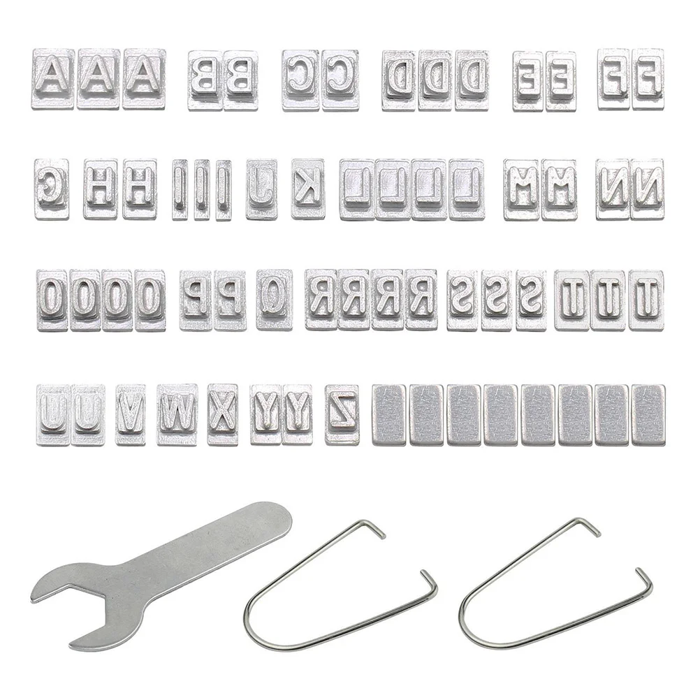 

BBQ Barbecue Branding Iron Tool for Meat Steak Burger with 55 Letters (Silver)