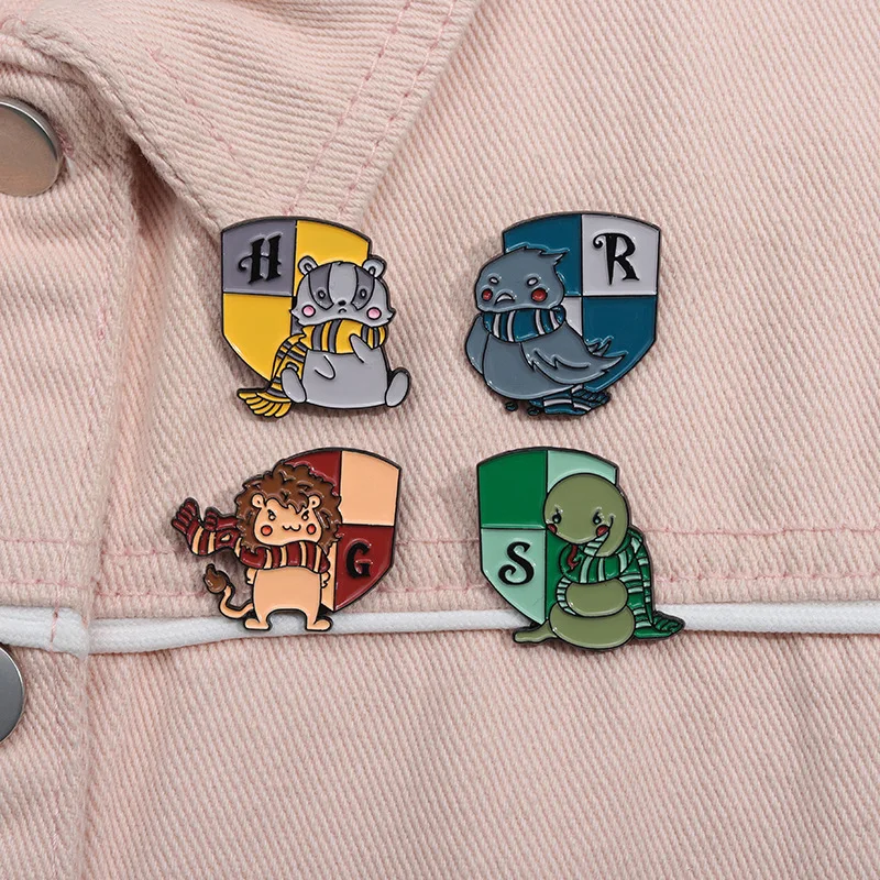 Горячая новинка модная сувенирная брошь в виде животных металлический значок из