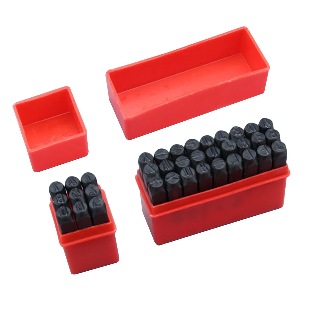 

36 Numbers Letters Punch Set Stamping Tool Case Alphabet A- Z and 0- Uppercase Stamps Punch Press Tool 2MM