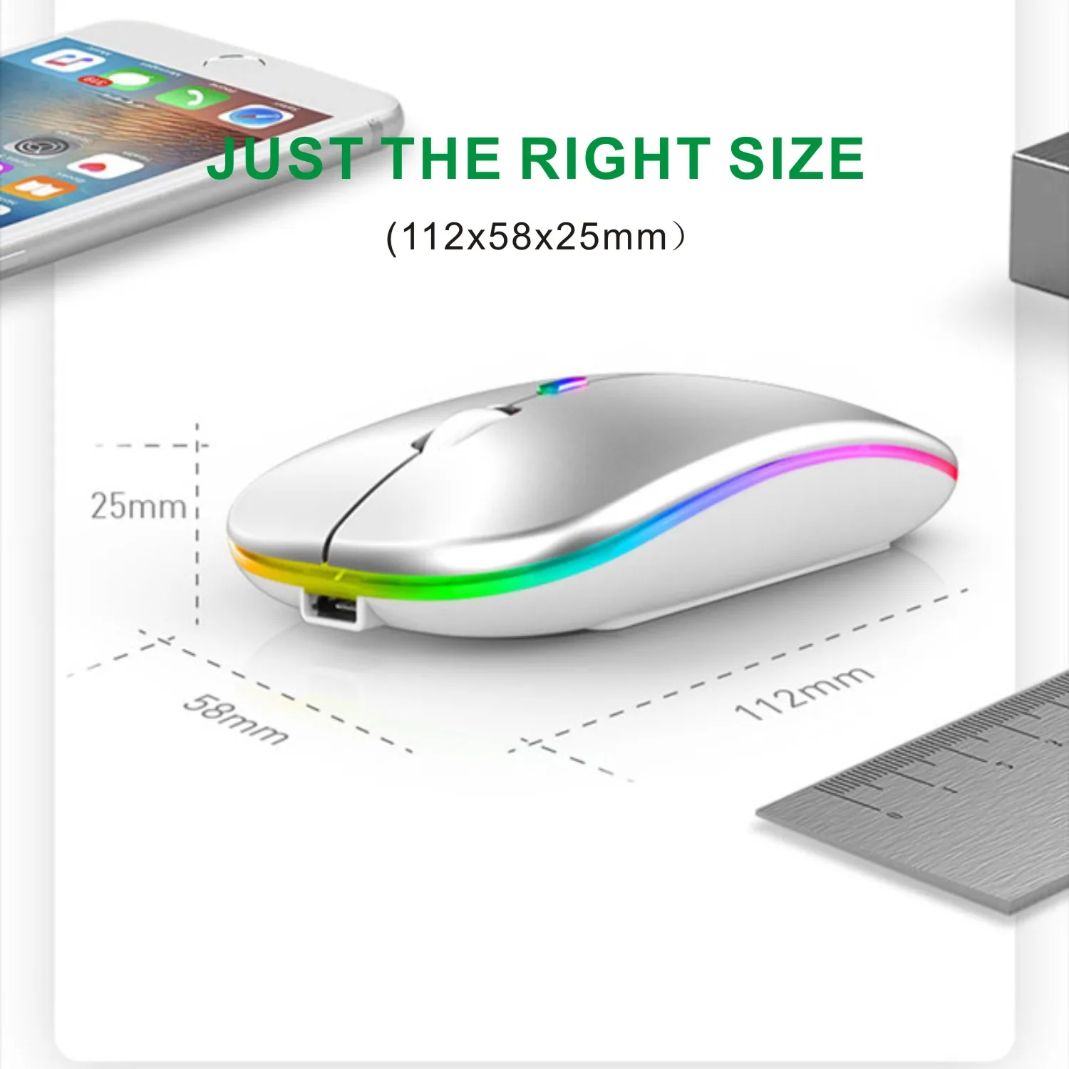 rgb rechargeable wireless mouse bluetooth mice for laptop pc computer ergonomic usb dpi 2 4g led magic mause for macbook xiaomi free global shipping