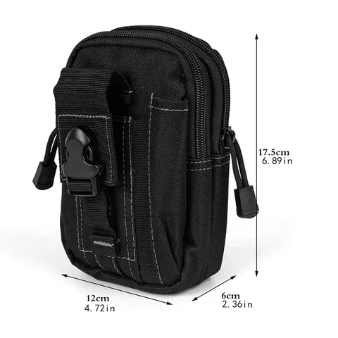 Унисекс Тактическая Кобура Для Телефона С Креплением MOLLE, Поясная Сумка Для Телефона С Застежкой-молнией, Нейлоновый Полиэстер