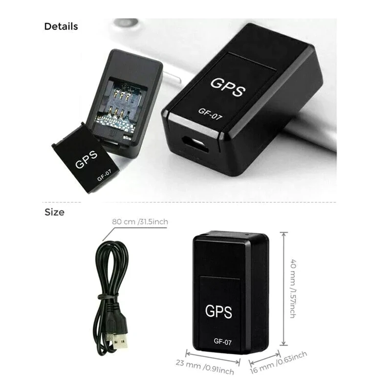 GF07 Магнитный мини-GPS автомобильный локатор в реальном времени трекер GSM/GPRS