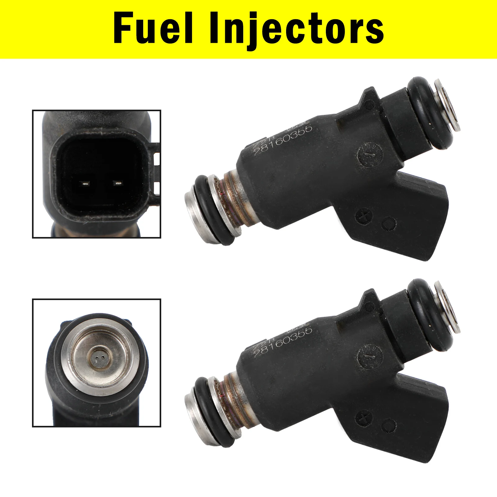 

Areyourshop 2PCS Fuel Injector 2 Hole Fits for HiSun EFI UTV550 MSU500 HS500 Cowboy TSC 28160355 Motorcycle Accessories