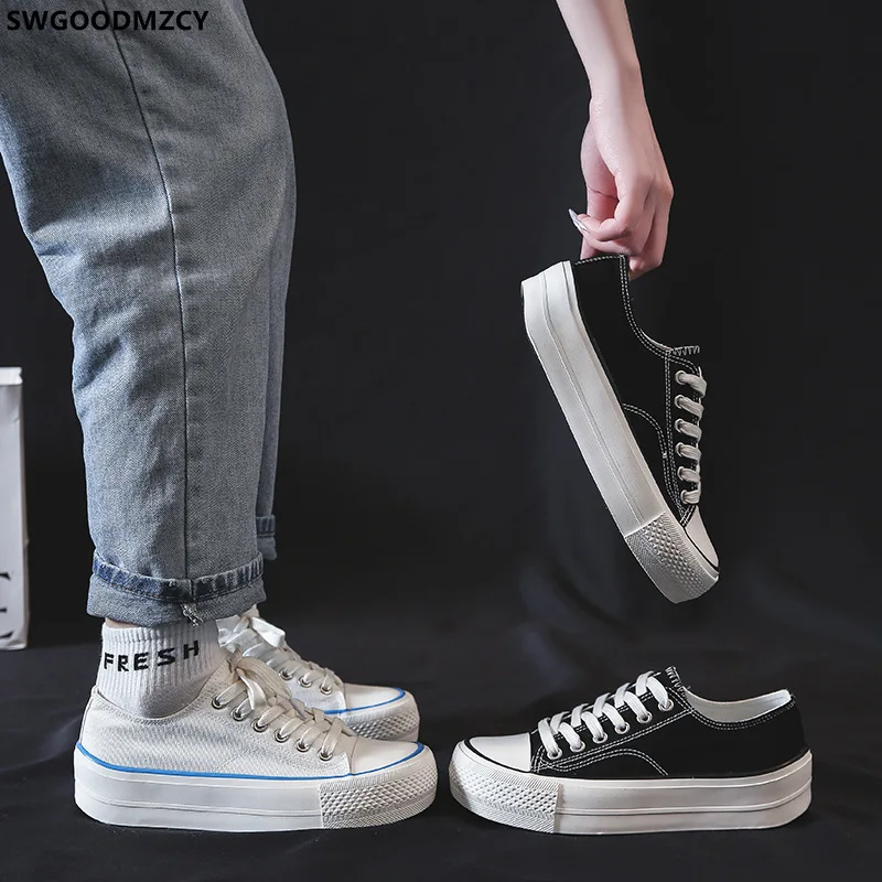 Женские холщовые кроссовки на платформе Вулканизированная подошва повседневные