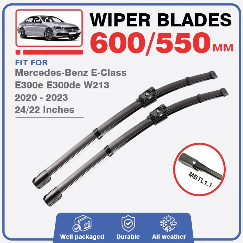 

Front Wiper Blades For Mercedes Benz E Class W213 E300e E300de 2020 2021 2022 2023 Windscreen Windshield Window 24"+22" E Klasse